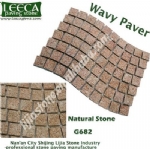 Volcanic stones for garden wavy stone mat
