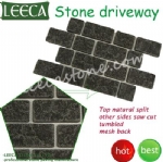 Tumbled basalt stone driveway mats Bahrain paving