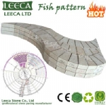 Fish pattern paver garden decor stone