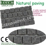 Decorative paving stone on net