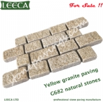 Yellow granite paving types of interlocking stone