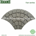 Fan pattern granite stone pavers