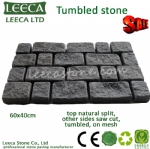 Dark grey tumbled paving stone - 14th Xiamen Stone Fair H11